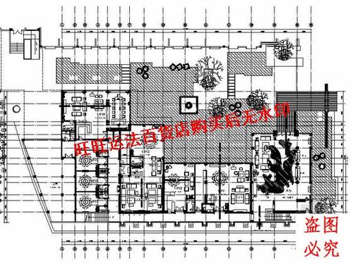 某酒店餐饮休闲会所装修cad图纸室内设计装修dwg图